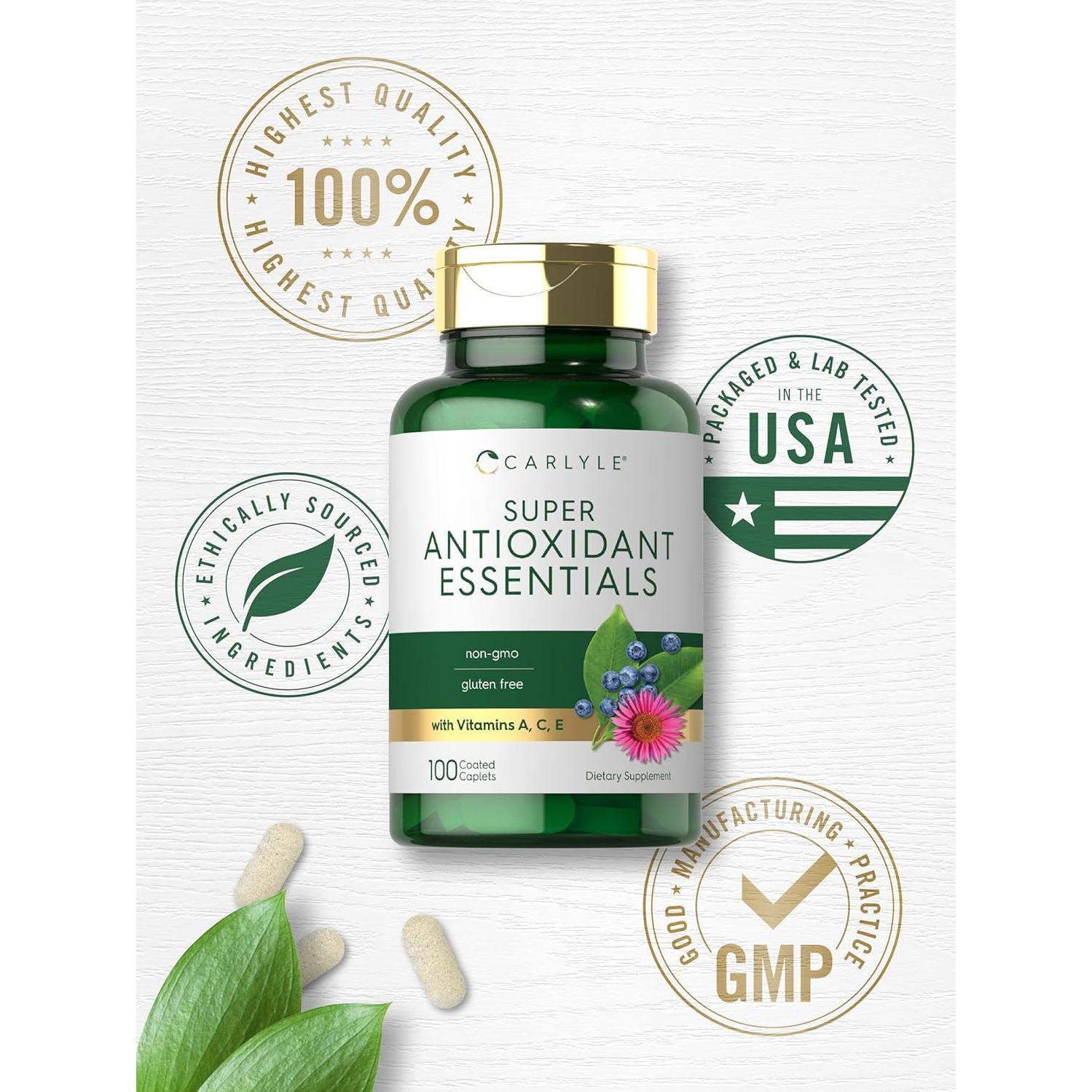 Suplemento Antioxidantes Carlyle | 100 Comprimidos | Vitamina A, C, E