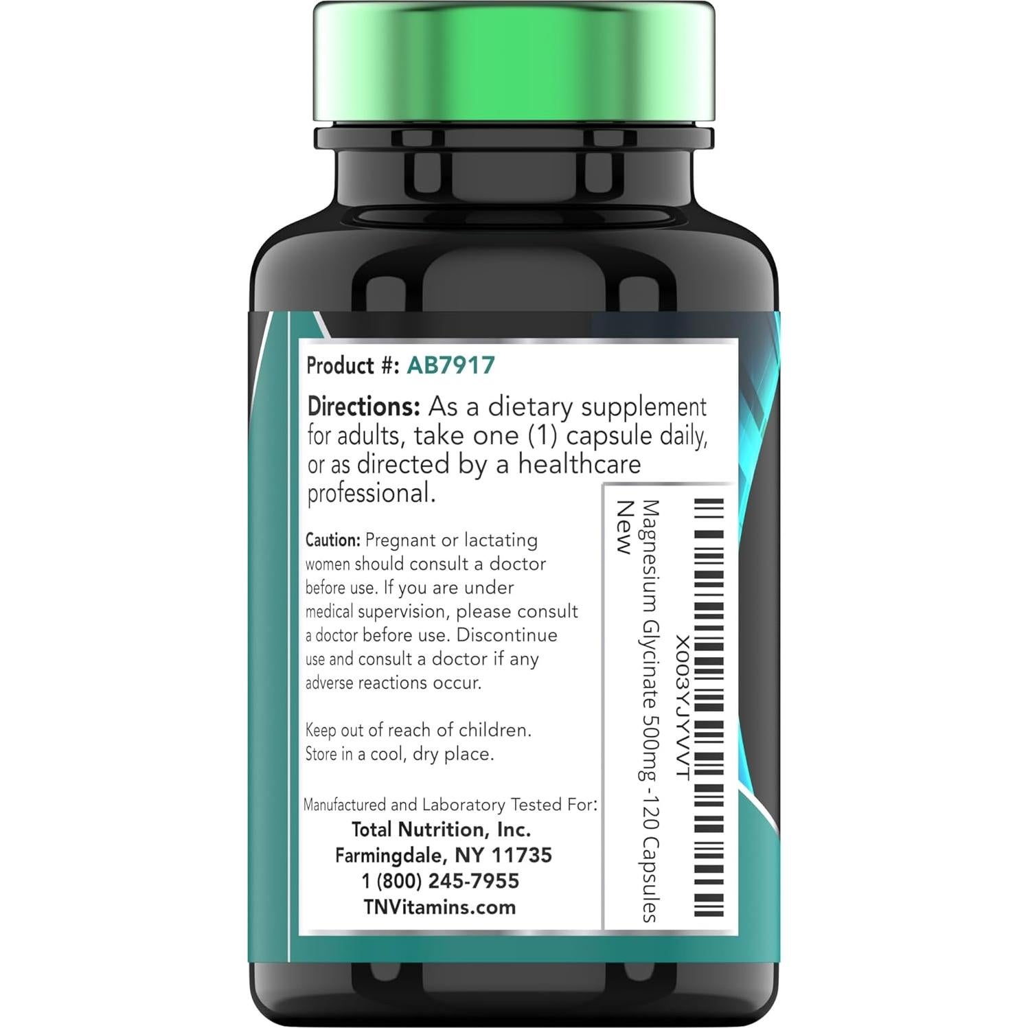 Glicinato de Magnesio 500mg TNVitamins - 120 Cápsulas