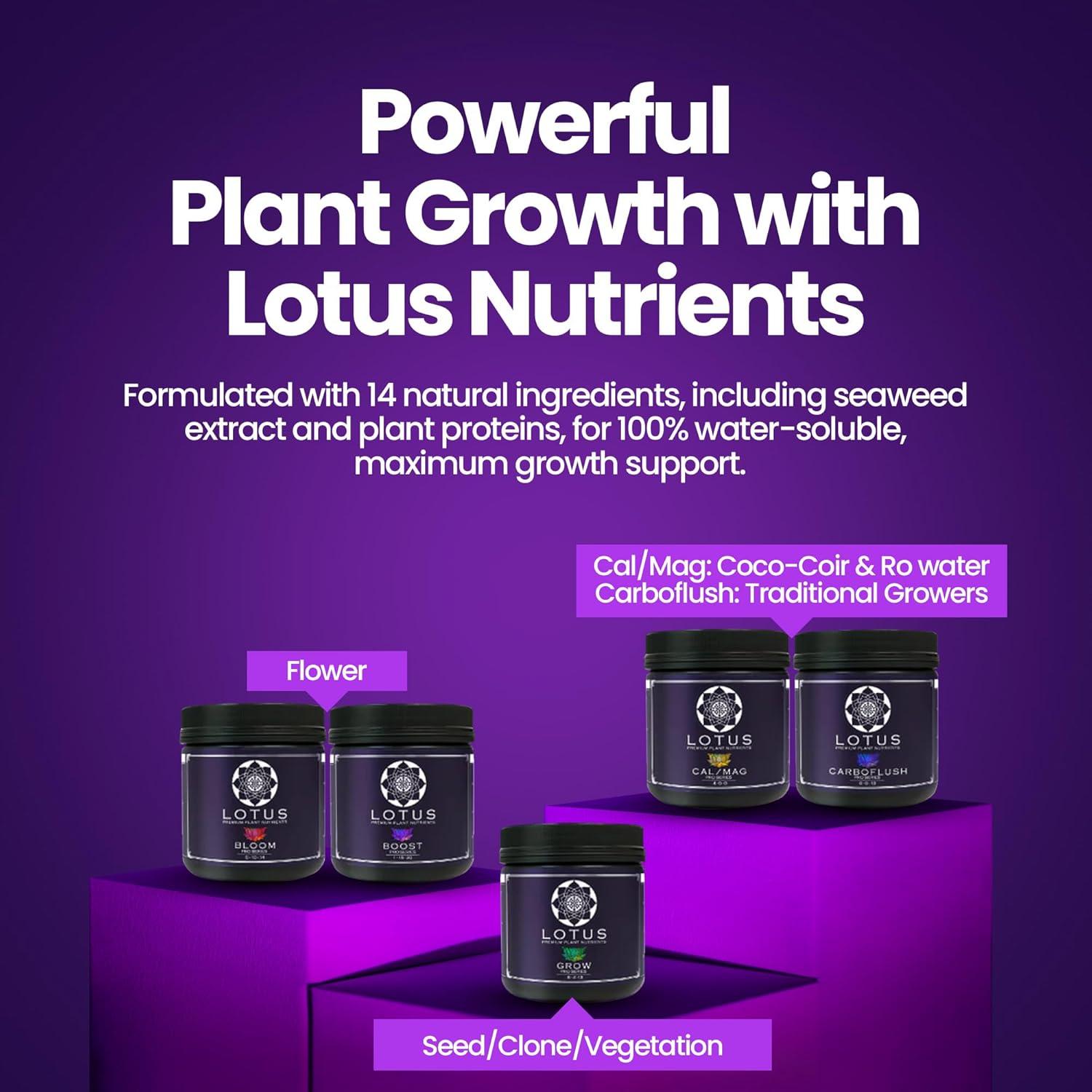 Nutrientes en Polvo Lotus Cal-Mag 425g - Hidroponía y Suelo