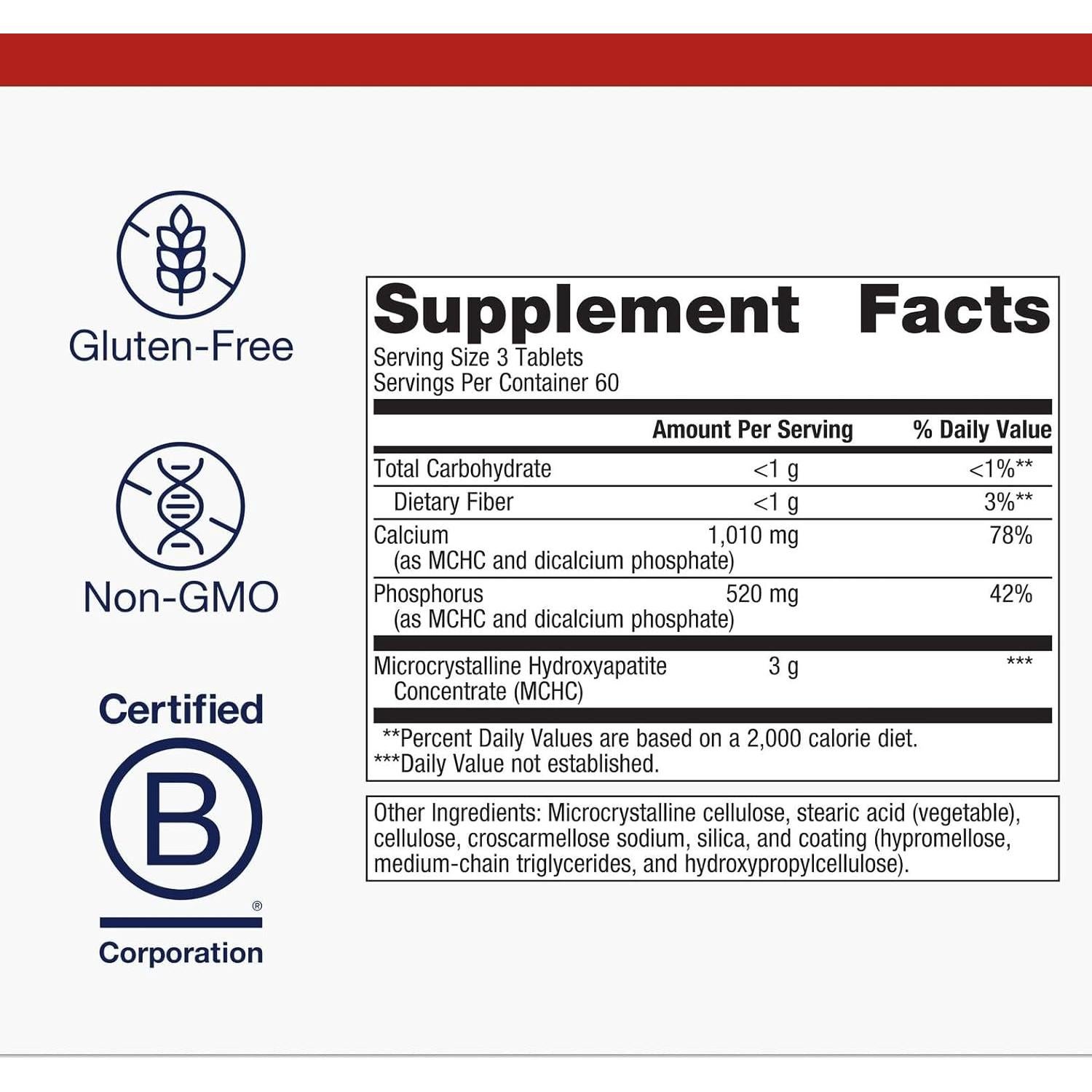 Suplemento Metagenics Constructor de Huesos 180 Tabletas