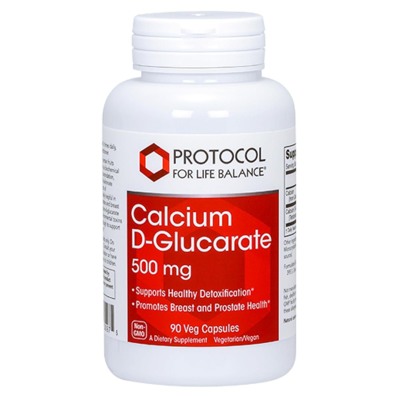 Glucarato de Calcio D 500mg Protocolo Para el Equilibrio de Vida - 90 Cápsulas Veganas