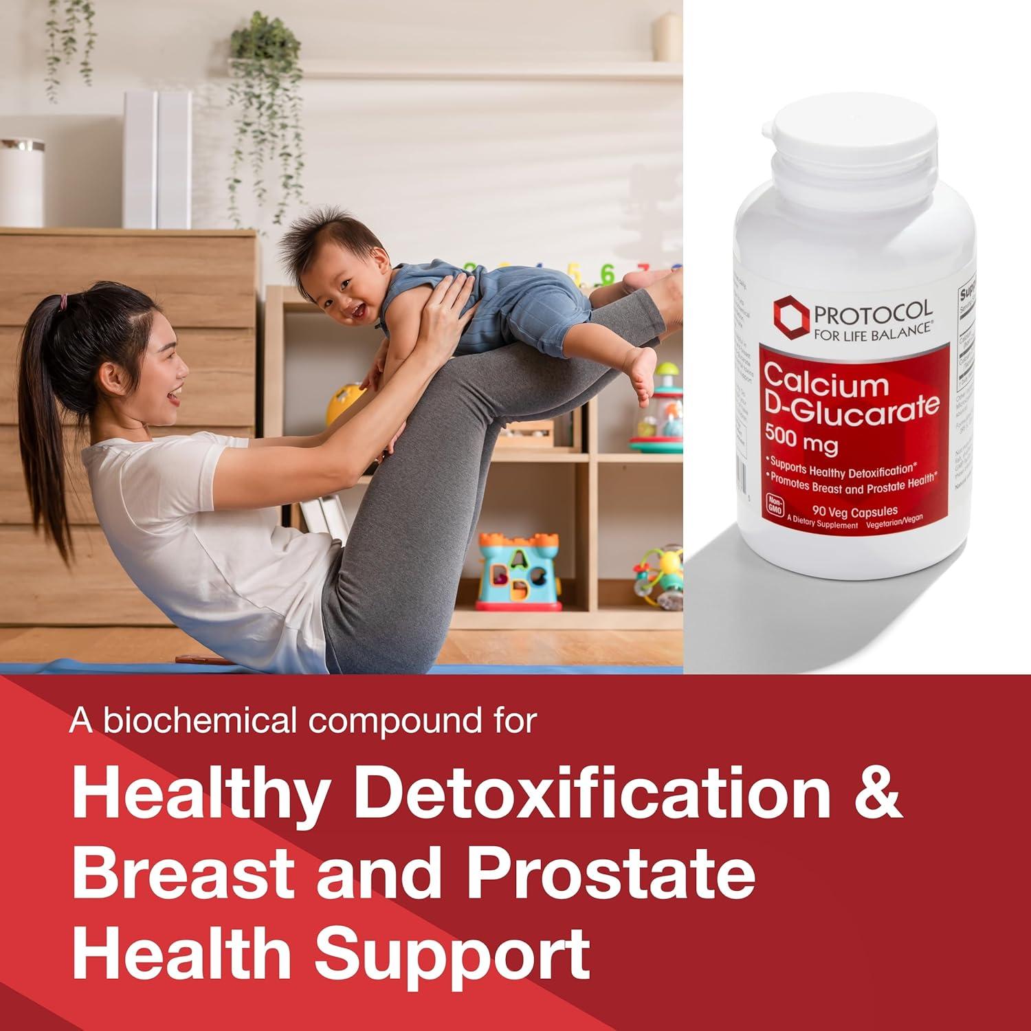 Glucarato de Calcio D 500mg Protocolo Para el Equilibrio de Vida - 90 Cápsulas Veganas