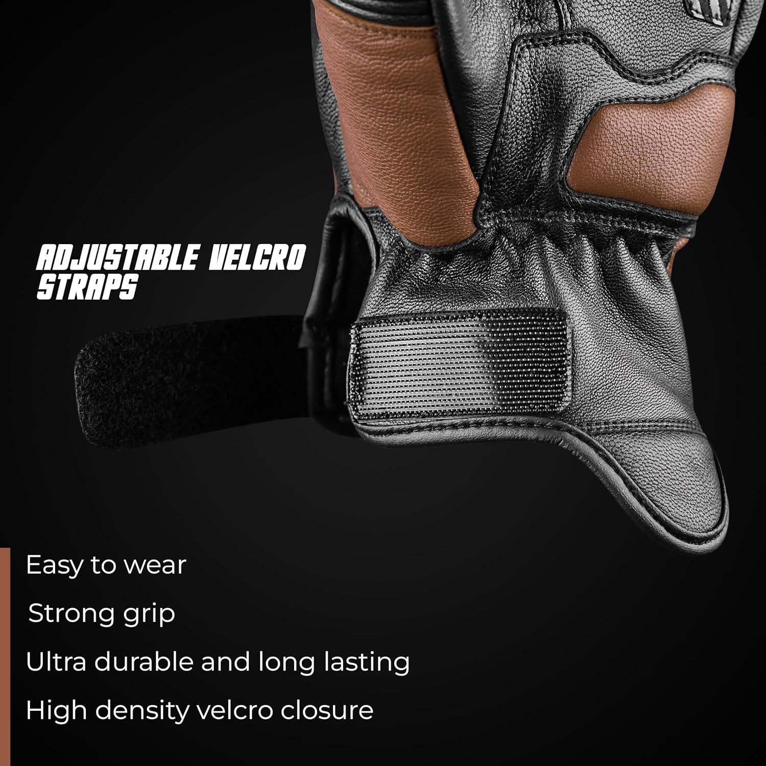 Guantes de Motocicleta J.A.G. Cuero Perforado Táctiles 3XL