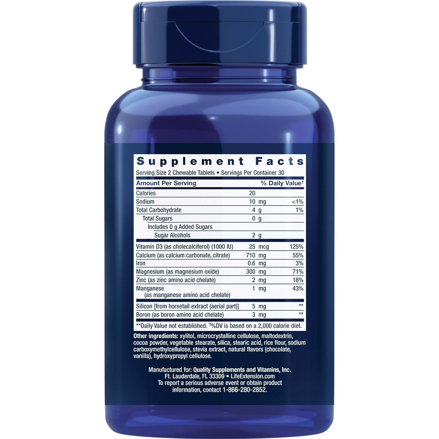 Suplemento de Calcio Life Extension Bone Restore 60 Tabletas