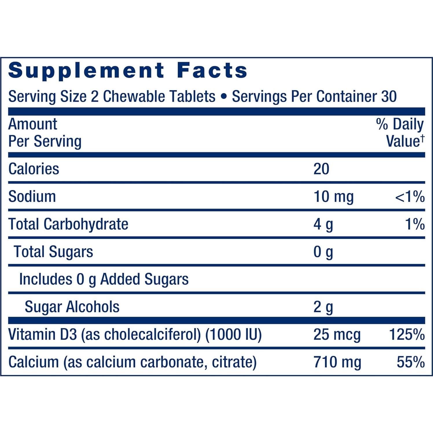 Suplemento de Calcio Life Extension Bone Restore 60 Tabletas