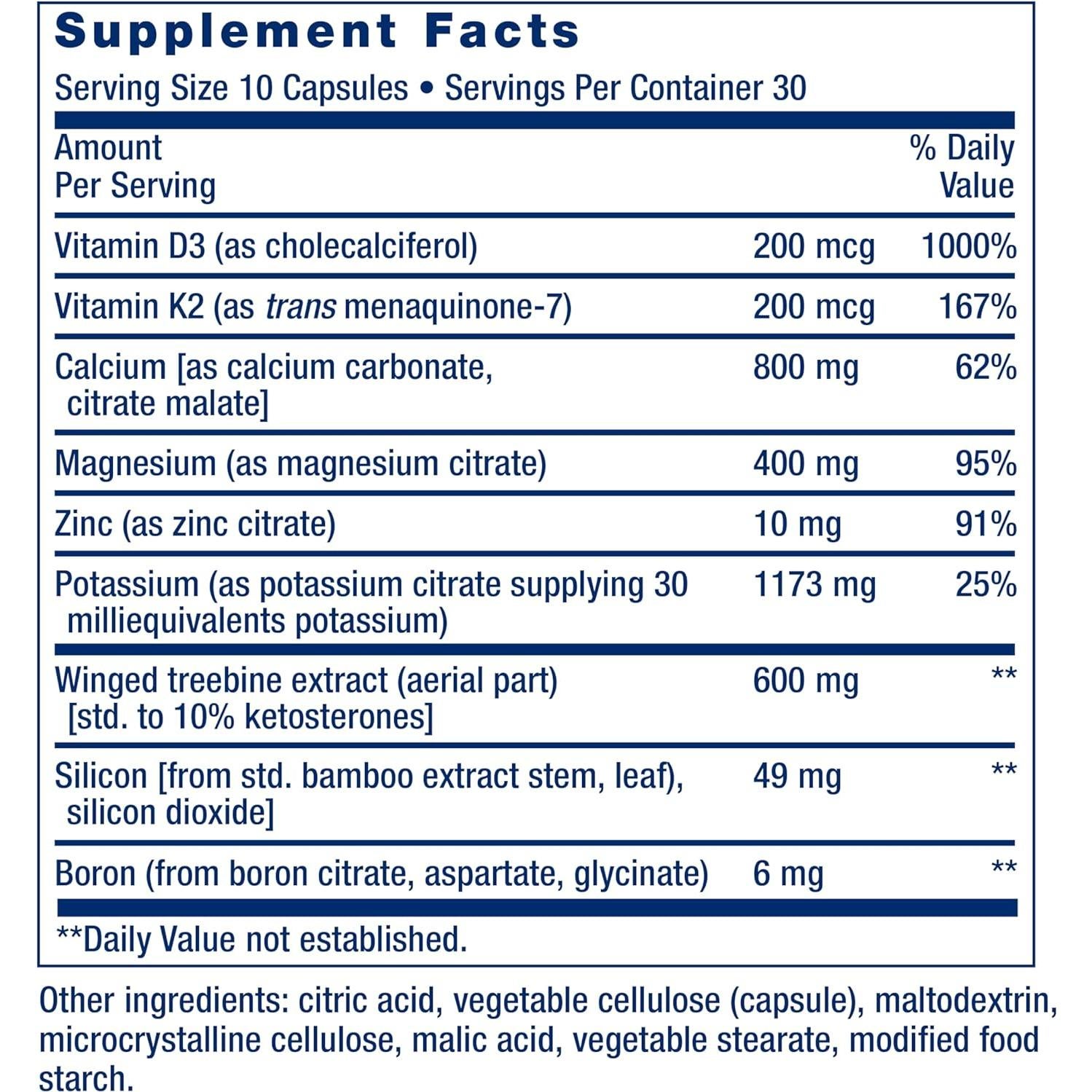 Fórmula Intensiva para Huesos Life Extension 300 Cápsulas