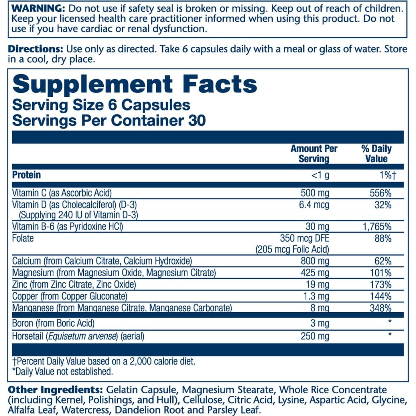 Suplemento de Calcio Solaray 800mg con Magnesio y Vitamina D3