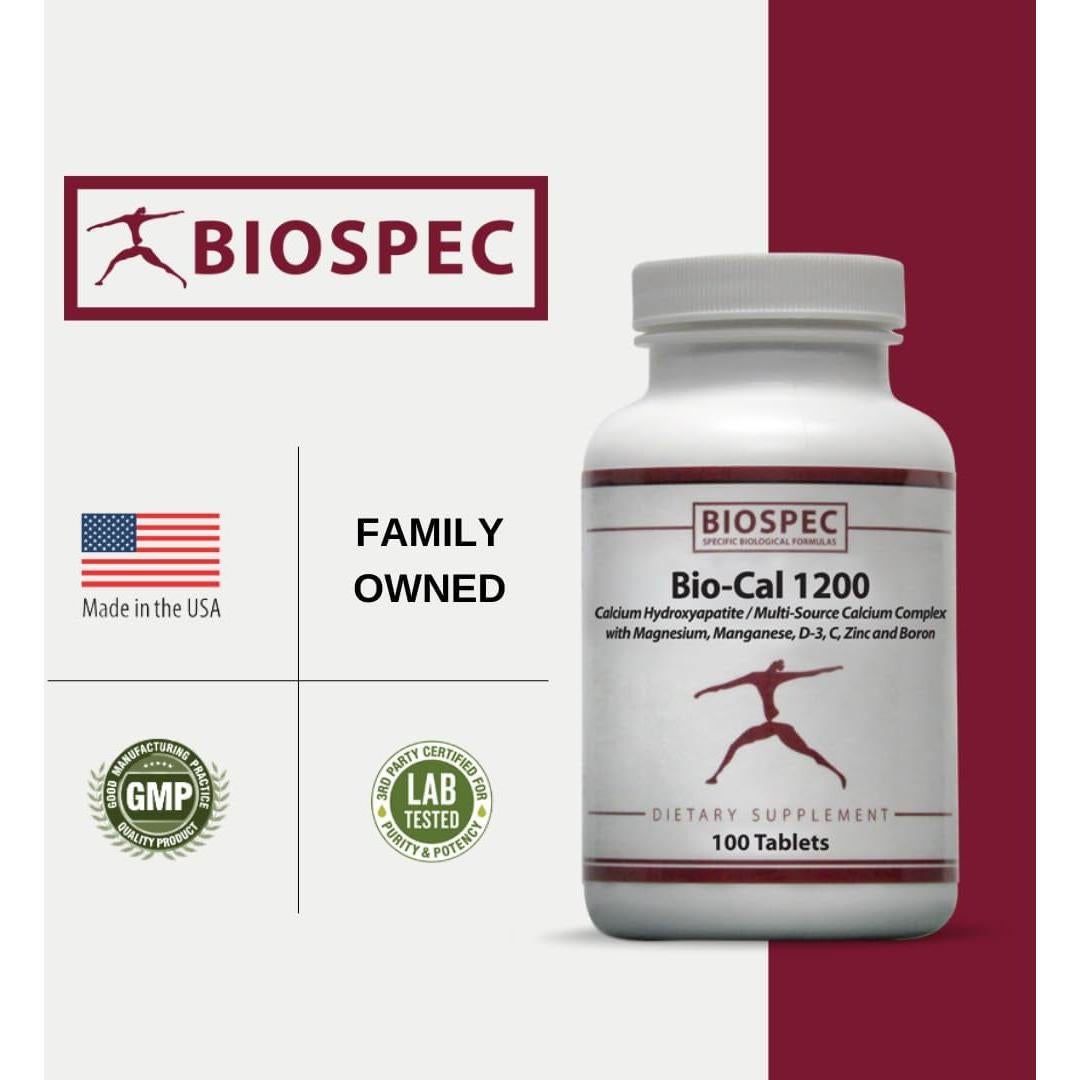 Bio-Cal 1200 - Suplemento Óseo con MCHA, Vitamina D3 y K2