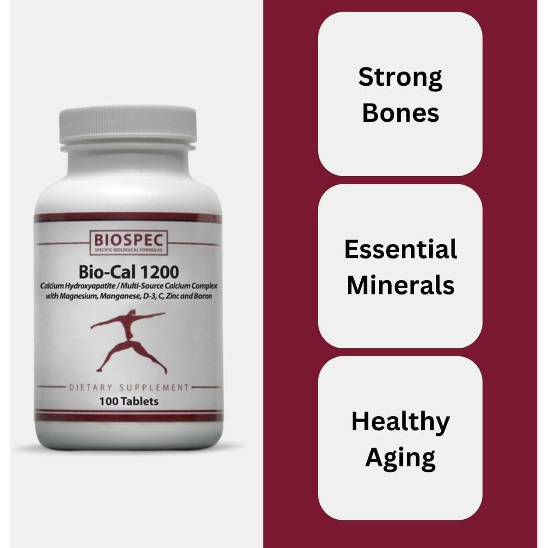 Bio-Cal 1200 - Suplemento Óseo con MCHA, Vitamina D3 y K2