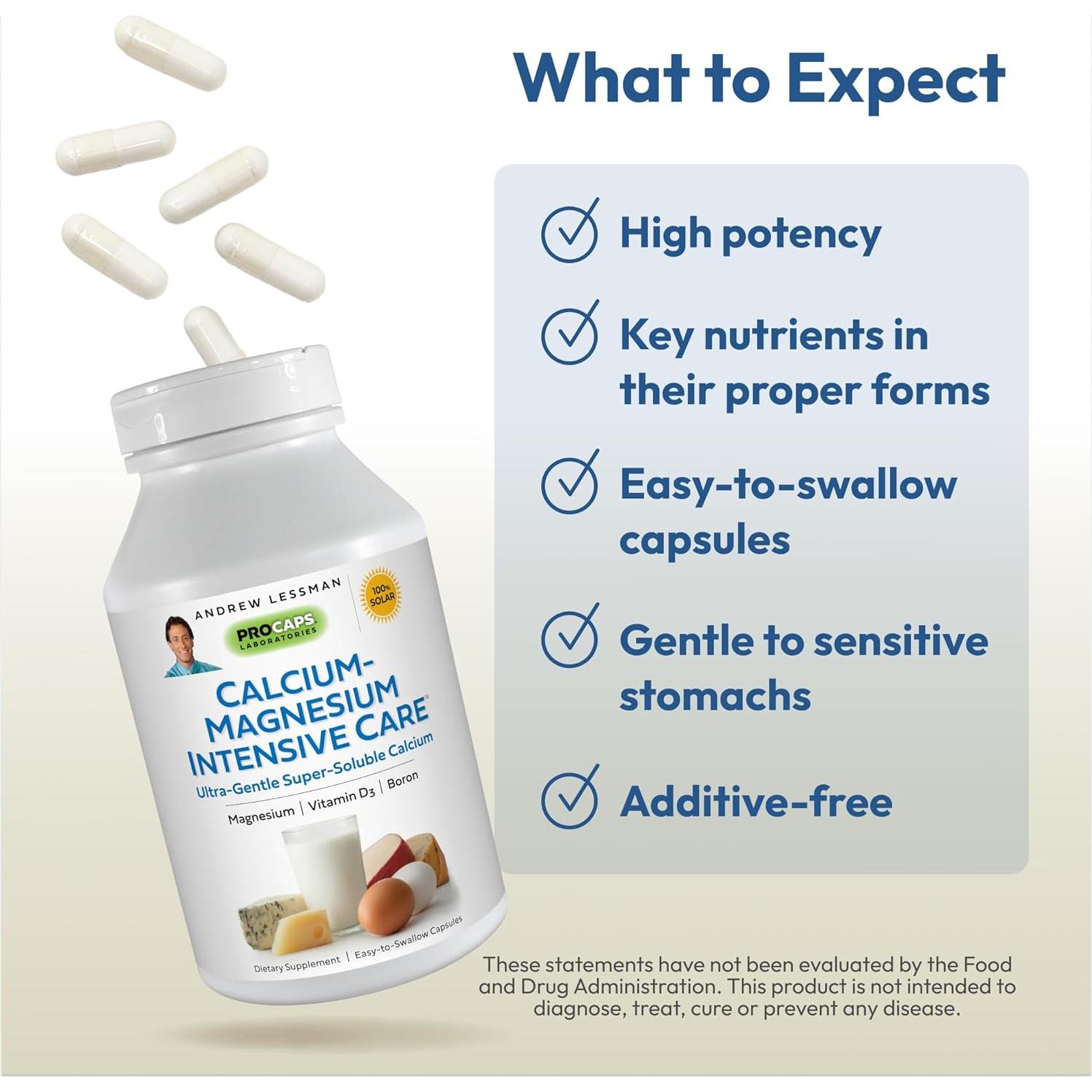 Cápsulas de Calcio y Magnesio Andrew Lessman 1000 Unidades
