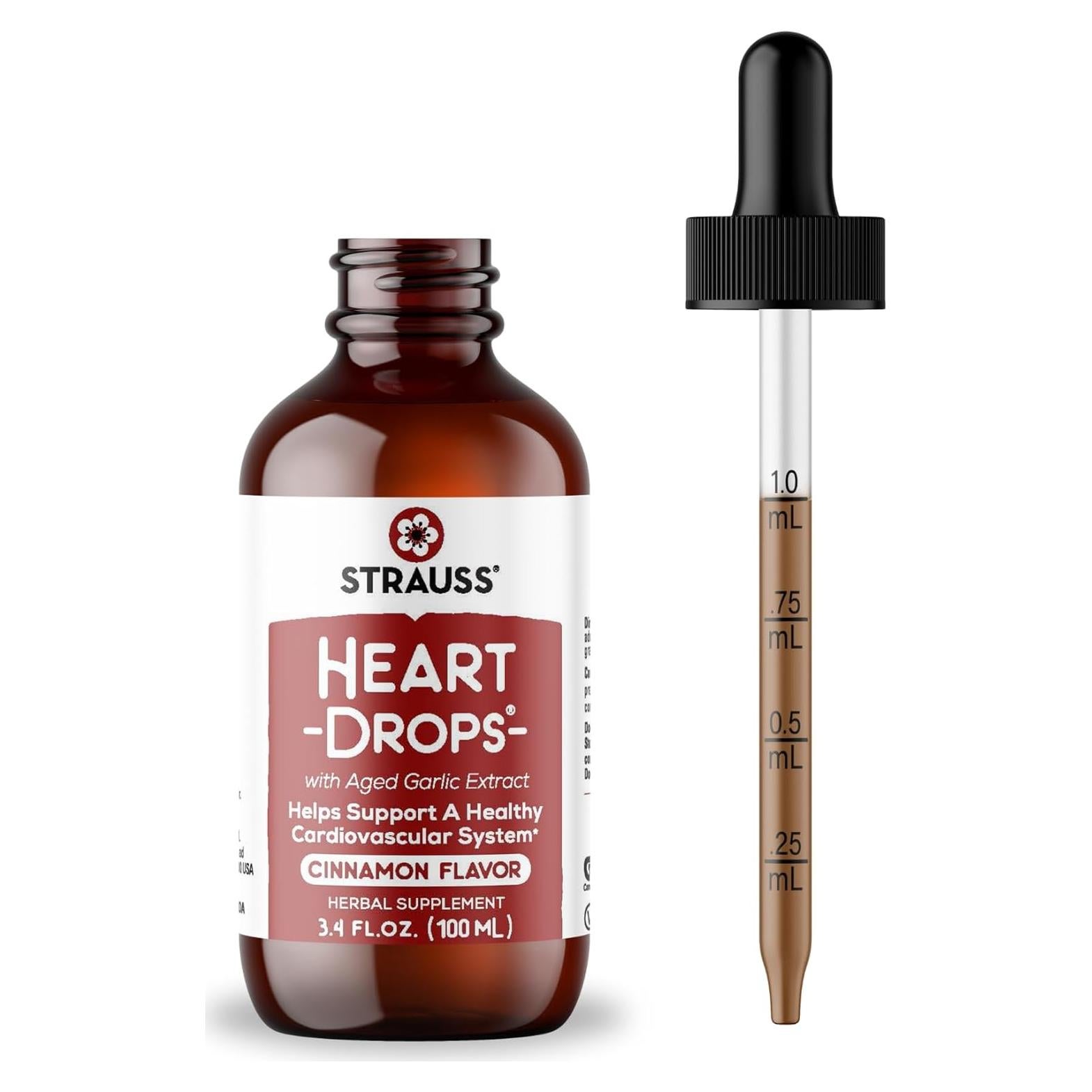 Suplemento Herbal Strauss Naturals Heartdrops 100 ml Canela