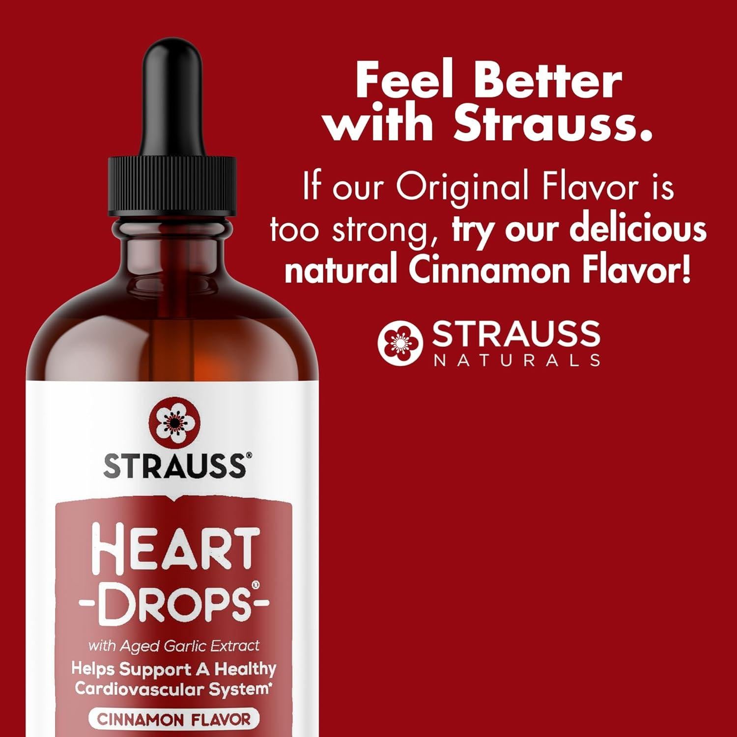 Suplemento Herbal Strauss Naturals Heartdrops 100 ml Canela