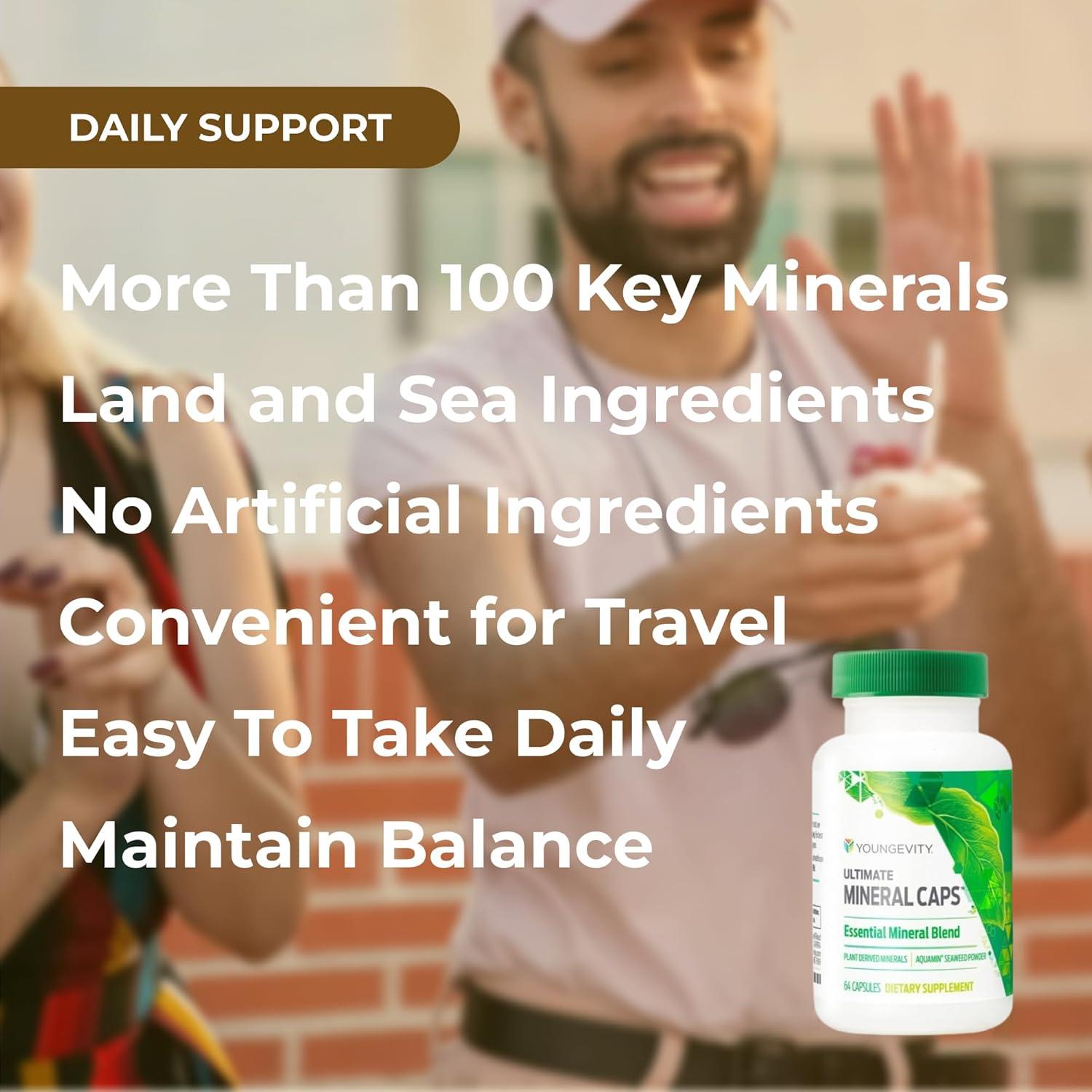 Youngevity Ultimate Mineral Caps - 64 Cápsulas - Minerales Esenciales