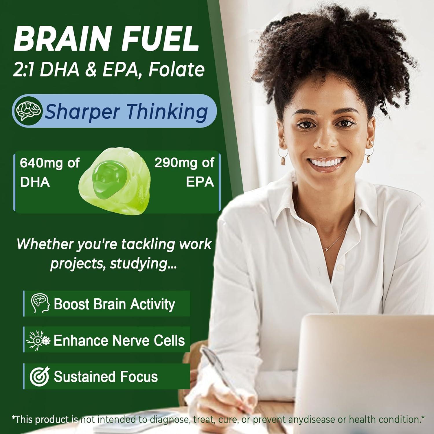 Gomitas Omega 3 Veganas LILICARE 2200mg DHA EPA 60 Unidades