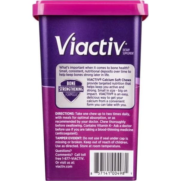 Caramelos Masticables Viactiv Calcio Plus D - 100 Unidades