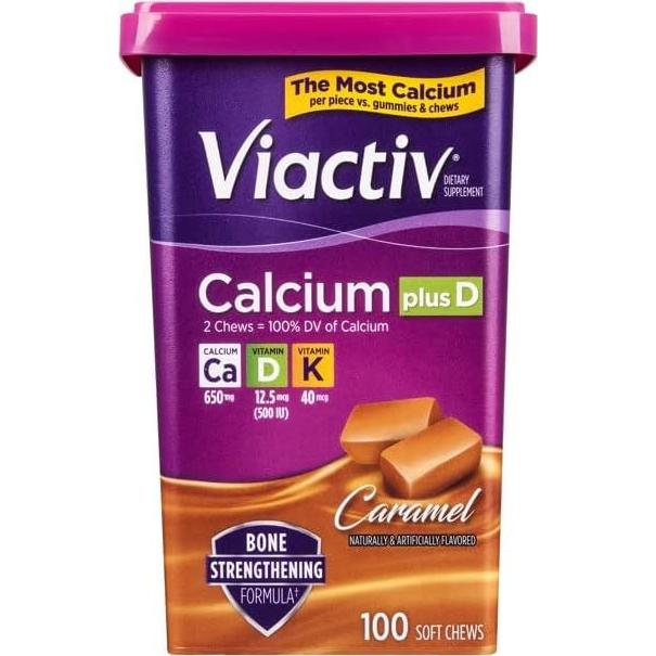 Caramelos Masticables Viactiv Calcio Plus D - 100 Unidades