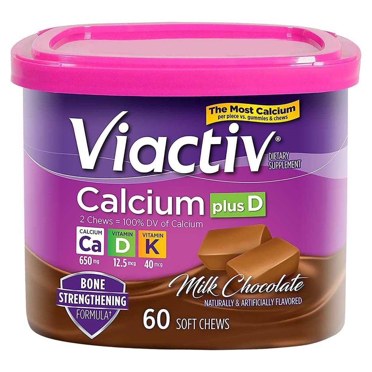 VIACTIV Calcio Plus D 60 Caramelos Masticables Chocolate
