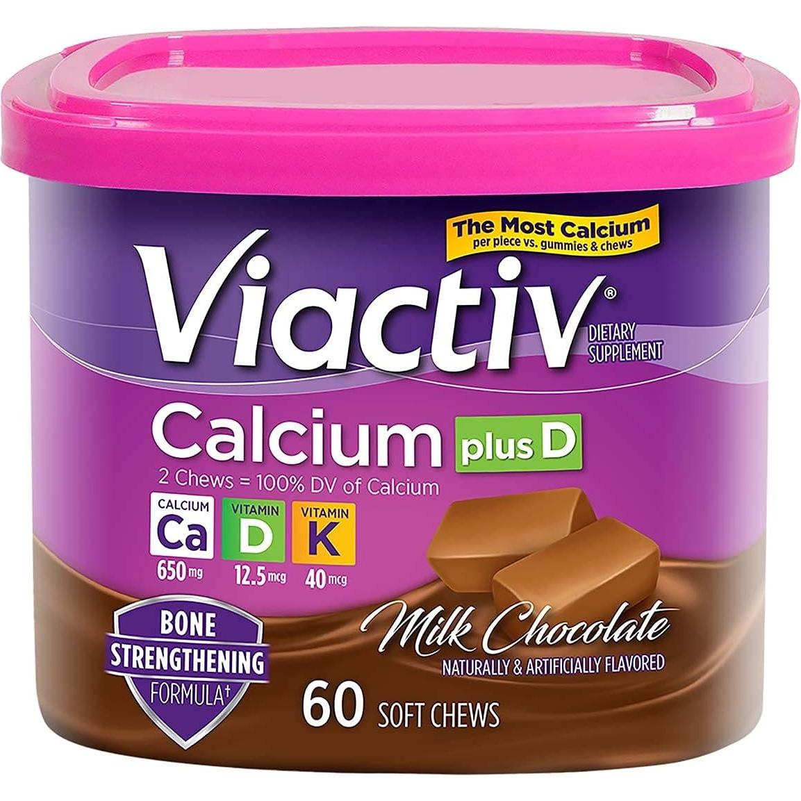 VIACTIV Calcio Plus D 60 Caramelos Masticables Chocolate