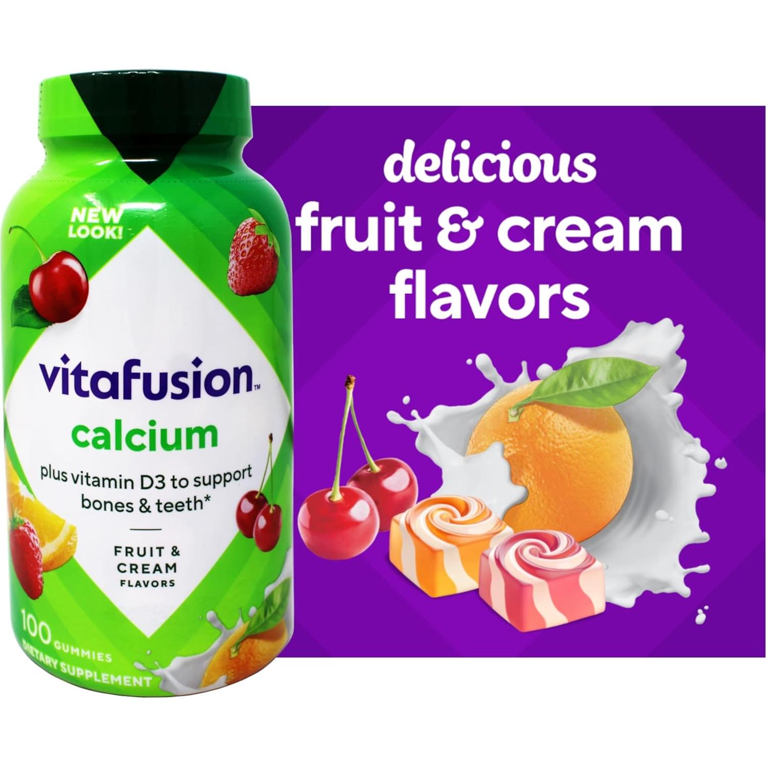 Vitafusion Calcio Gummy 100 Vitaminas Adultos con Vitamina D