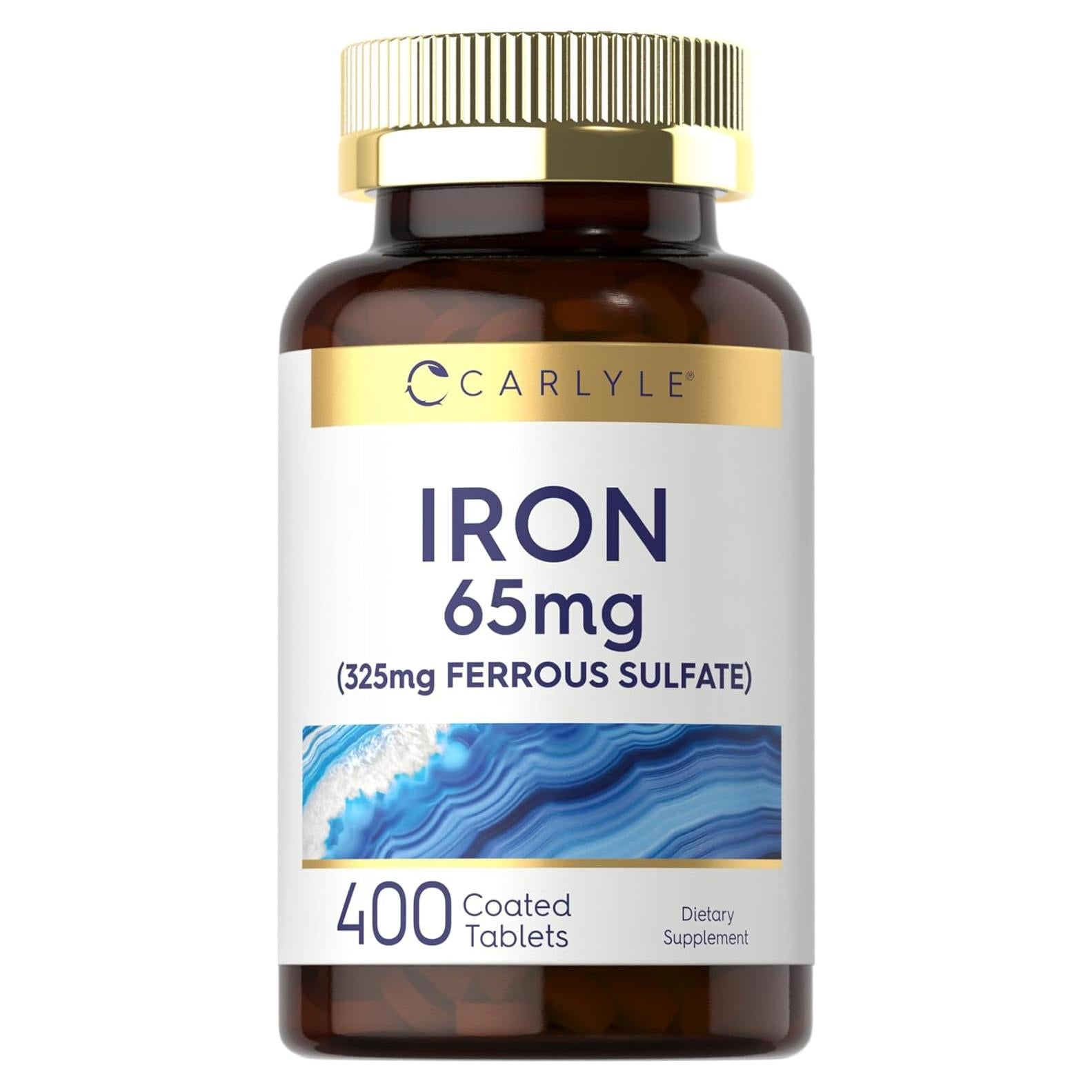 Tabletas de Hierro Carlyle 65 mg | 400 Tabletas Vegetales