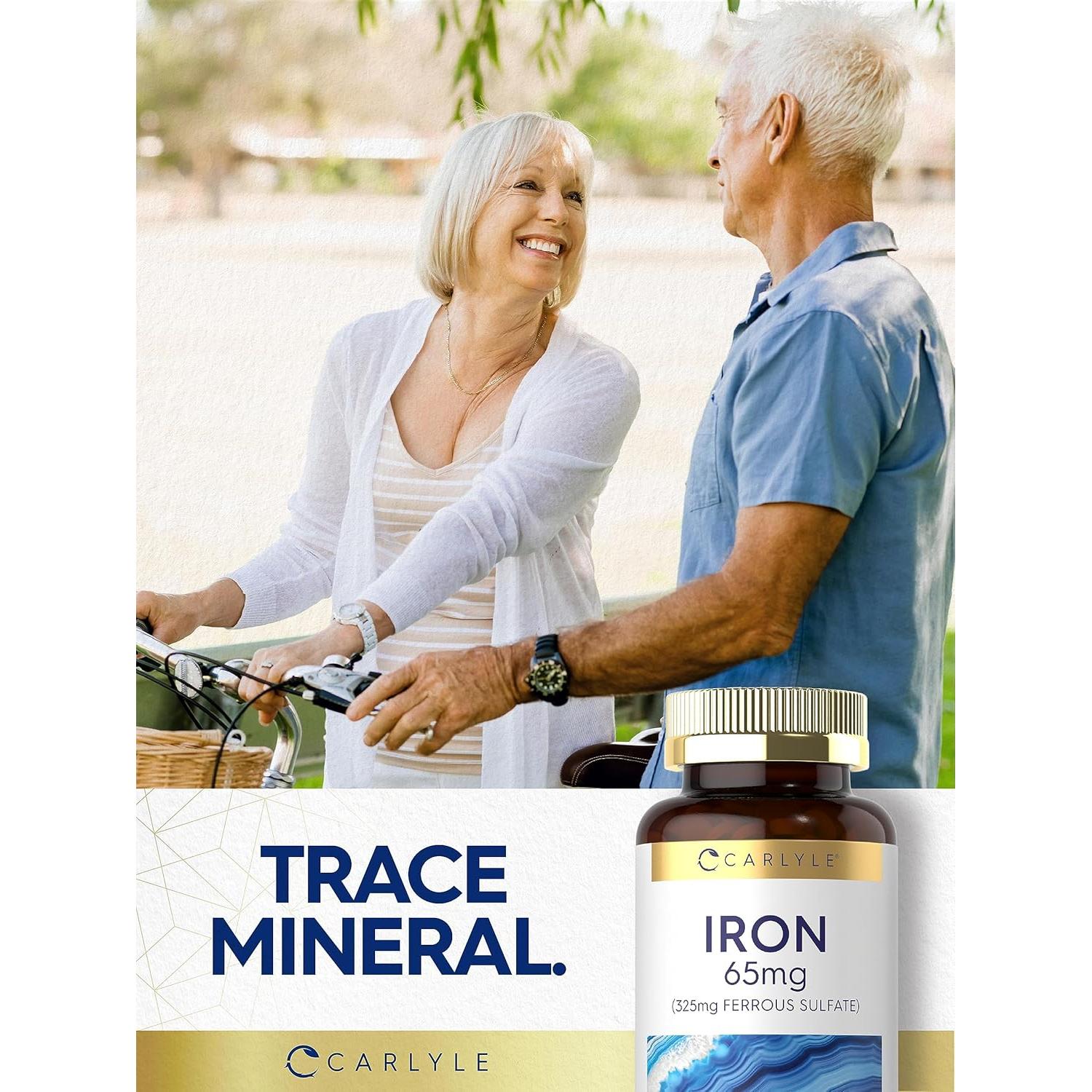 Tabletas de Hierro Carlyle 65 mg | 400 Tabletas Vegetales