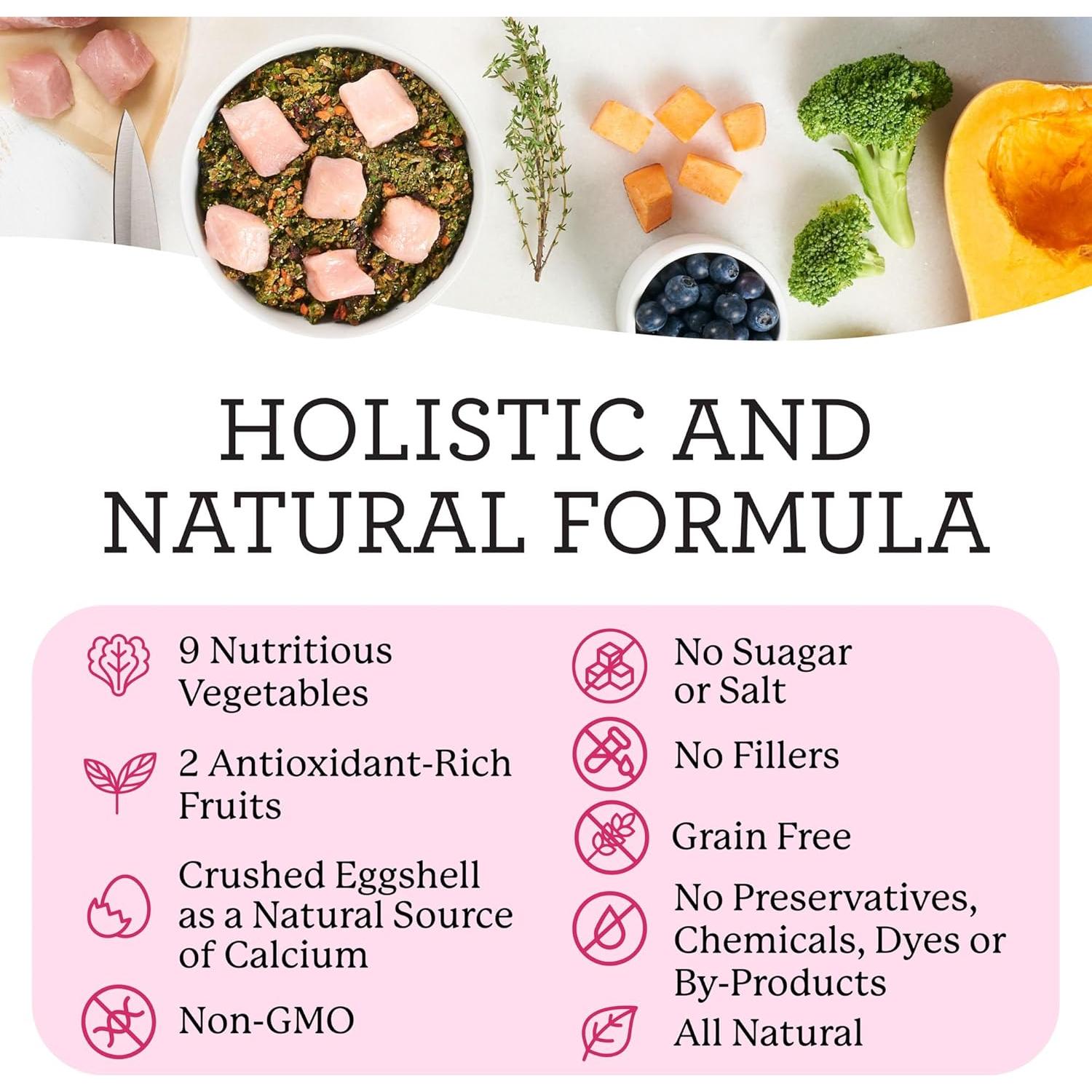 Raw Vibrance Grain Free Dehydrated Foundation for Raw Diet Dog Food (6 Pounds)