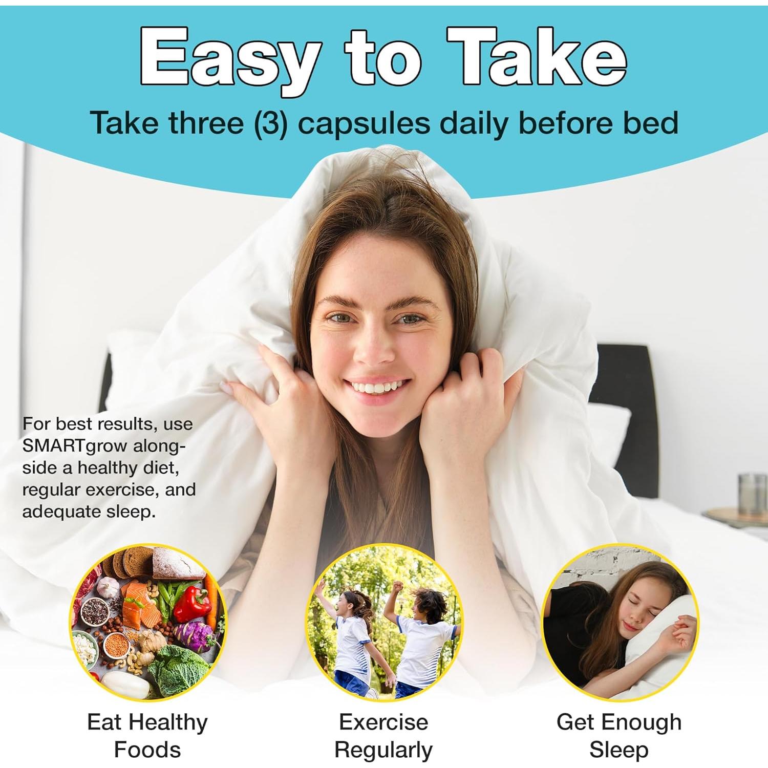 SMARTGROW Suplemento Crecimiento Premium 90 Cápsulas