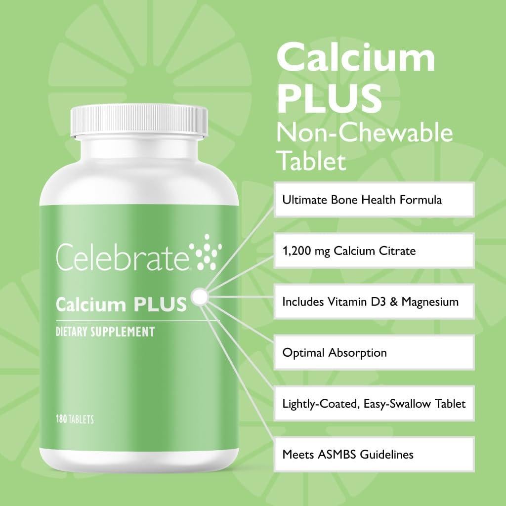 Celebrate Vitamins Calcio Plus 600mg - 180 Tabletas Sin Gluten