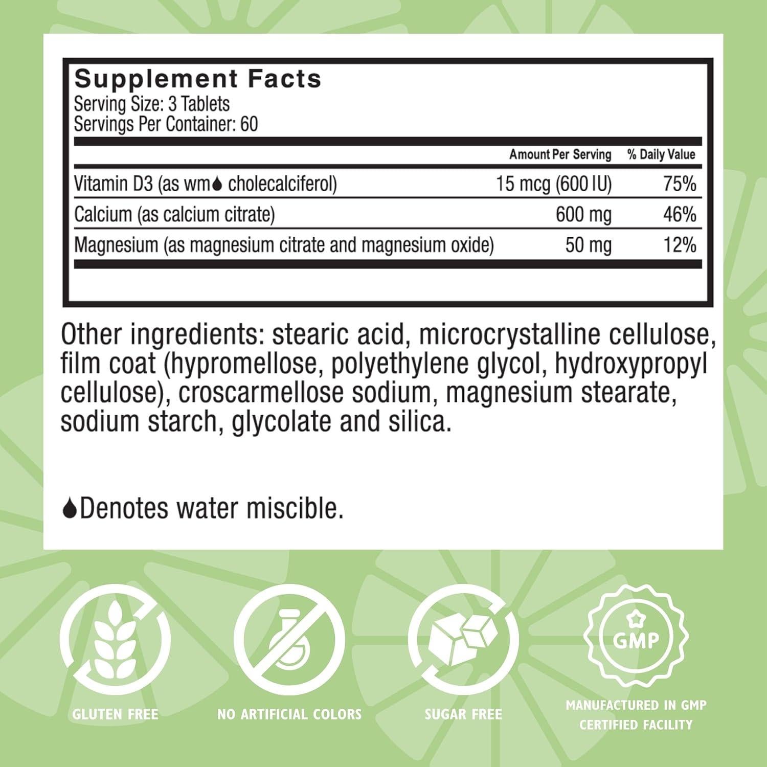 Celebrate Vitamins Calcio Plus 600mg - 180 Tabletas Sin Gluten