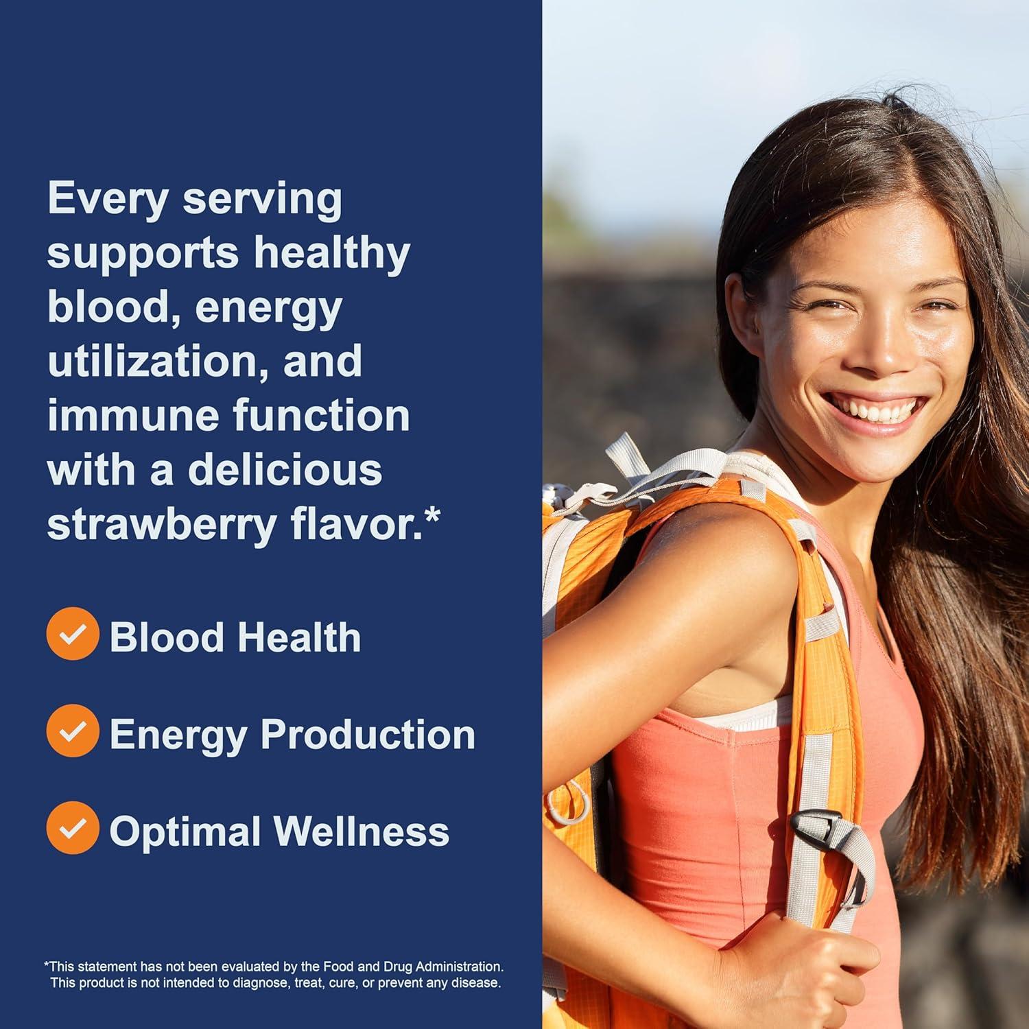 Suplemento de Hierro Masticable Carlson 30 mg Sabor Fresa 120 Tabletas