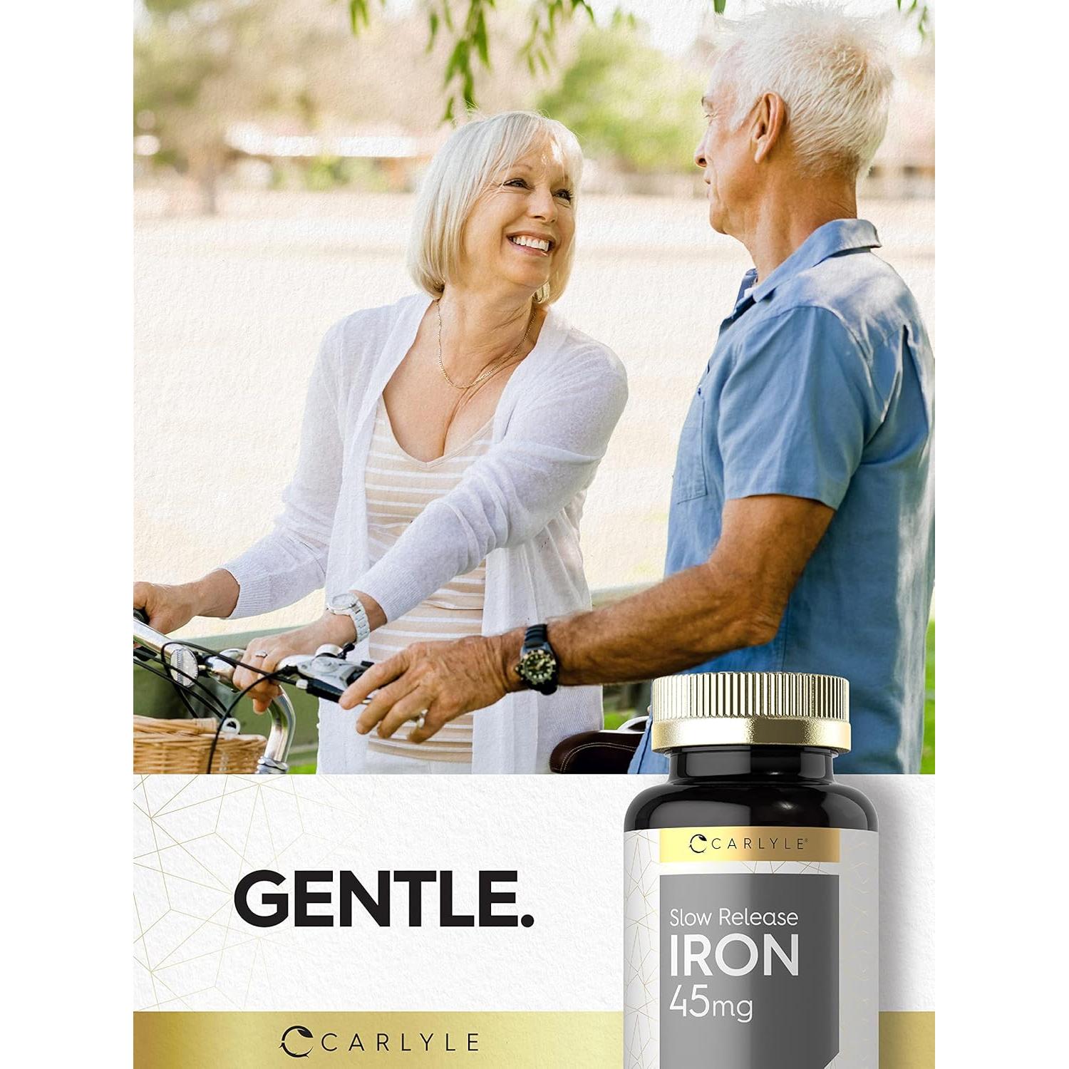 Suplemento de Hierro Carlyle 45 mg | 180 Tabletas Vegetarianas