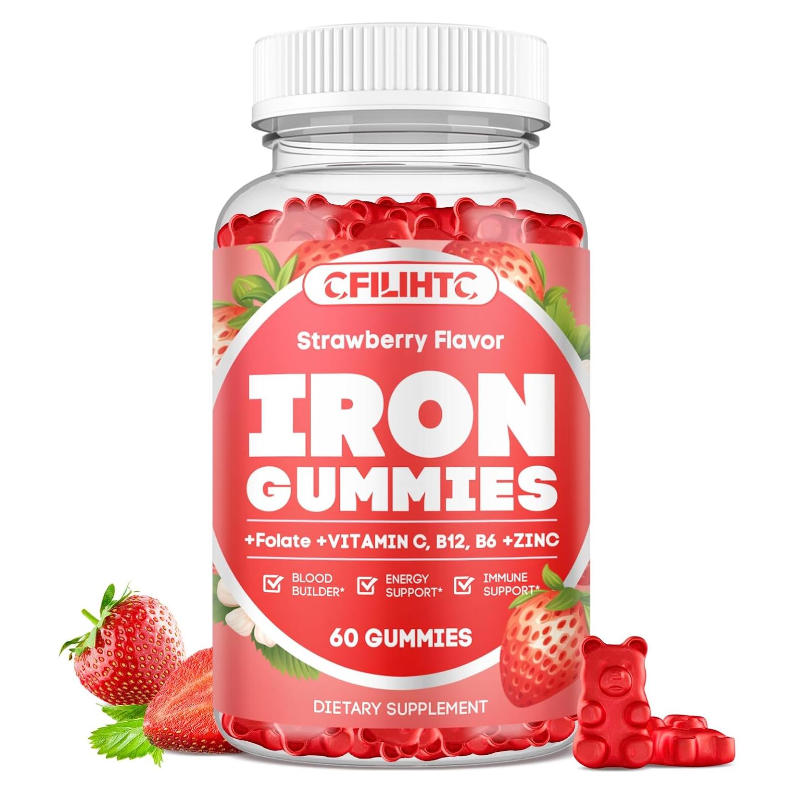 Gomitas de Hierro CFILIHTC 60ct Fresa - Suplemento Vegano