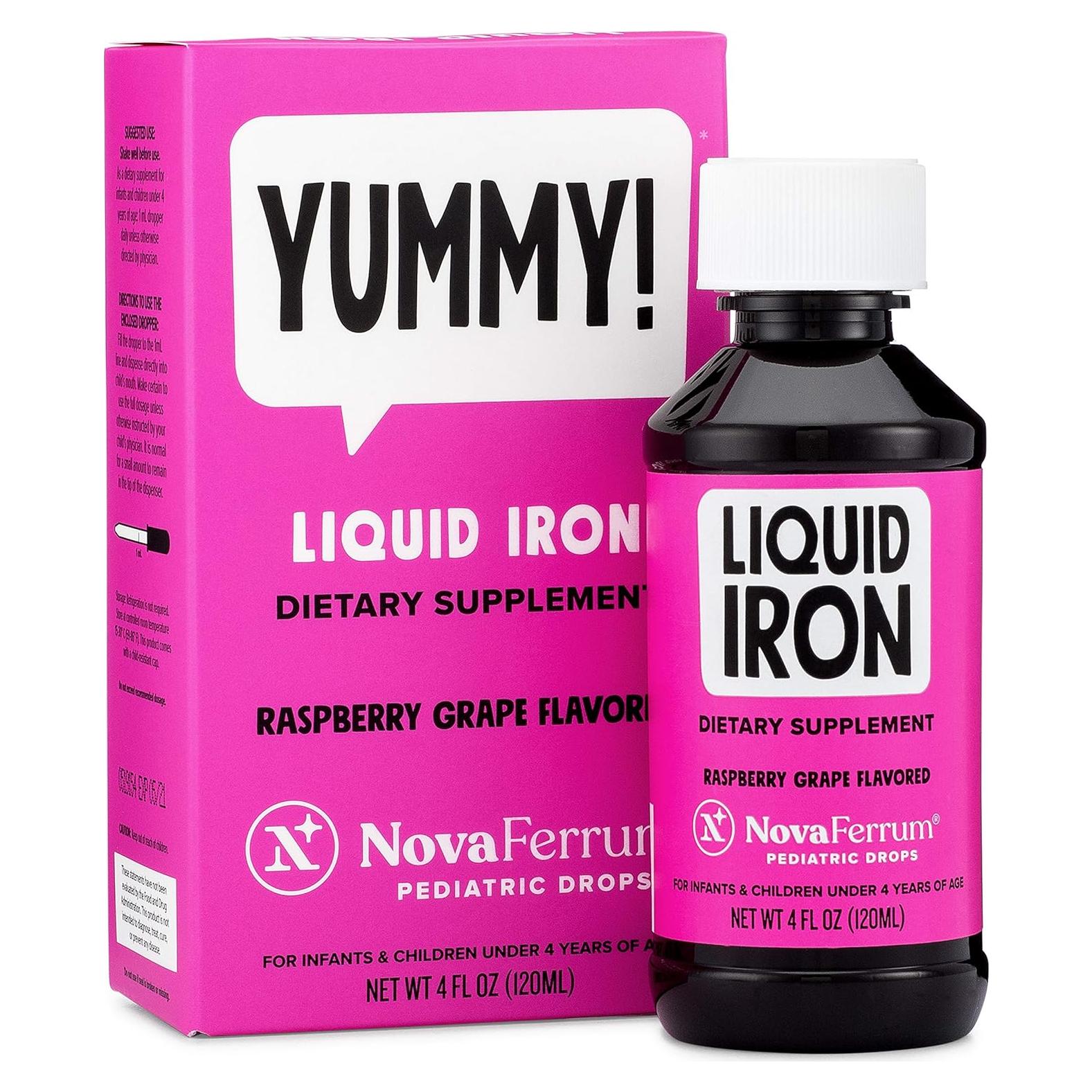 NovaFerrum Yummy Suplemento de Hierro Líquido 15mg 118mL