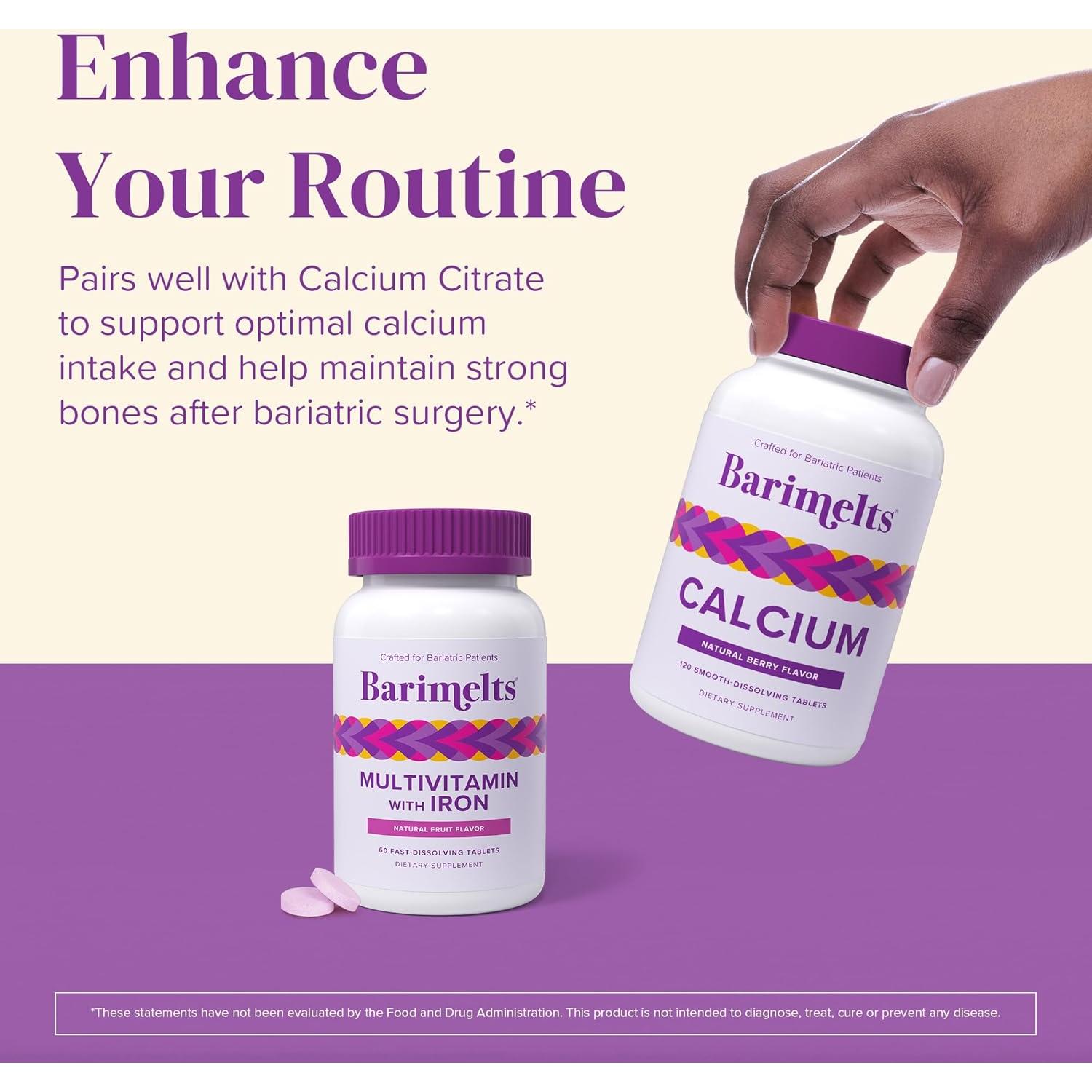 Multivitamina Bariátrica BariMelts con Hierro 60 Tabletas