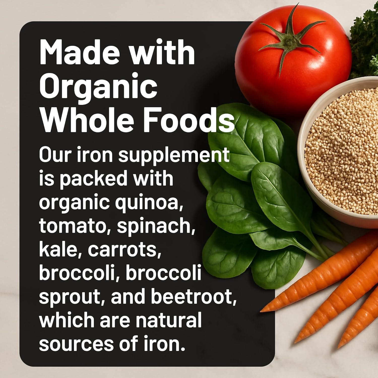 Suplemento de Hierro Bisglicinato NatureWise 90 Tabletas Veganas