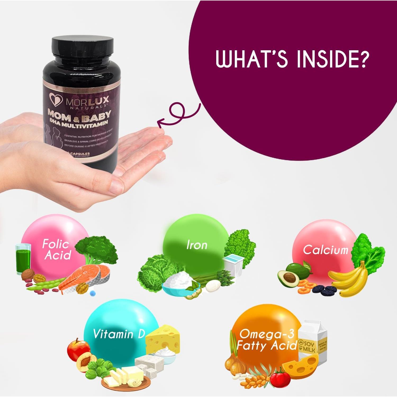 Suplemento Prenatal Multivitamínico Morlux Naturals - 60 Cápsulas