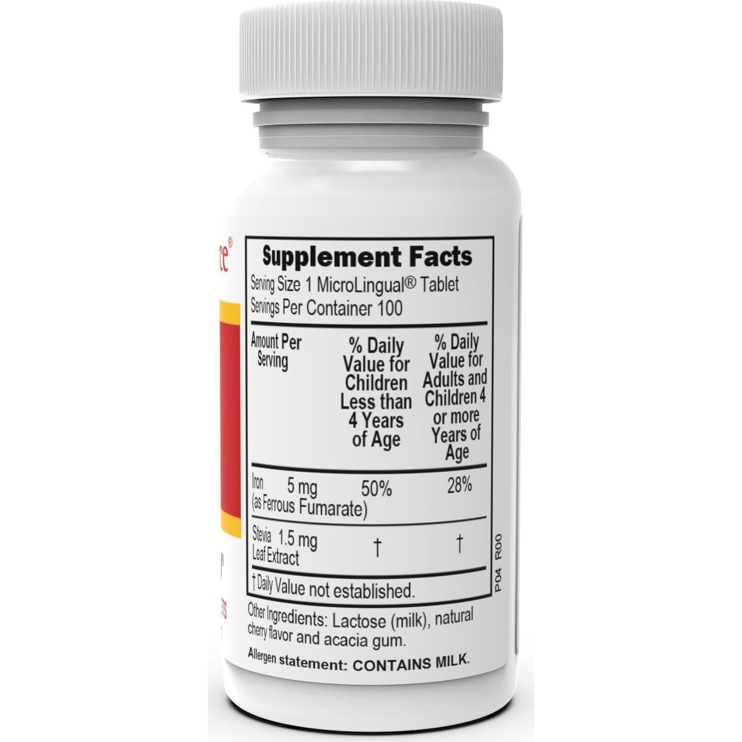 Suplemento de Hierro para Niños Superior Source 5 mg - 100 Tabletas Disolubles