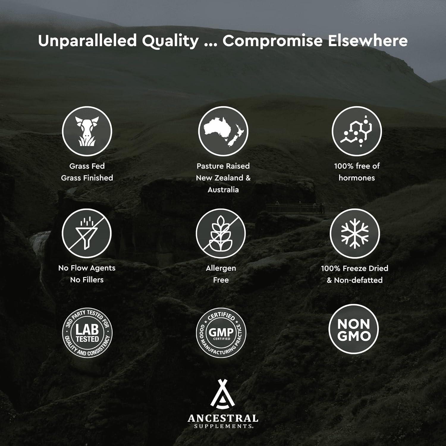 Suplemento de Bazo de Res Ancestral Supplements 3000mg 180 Cápsulas