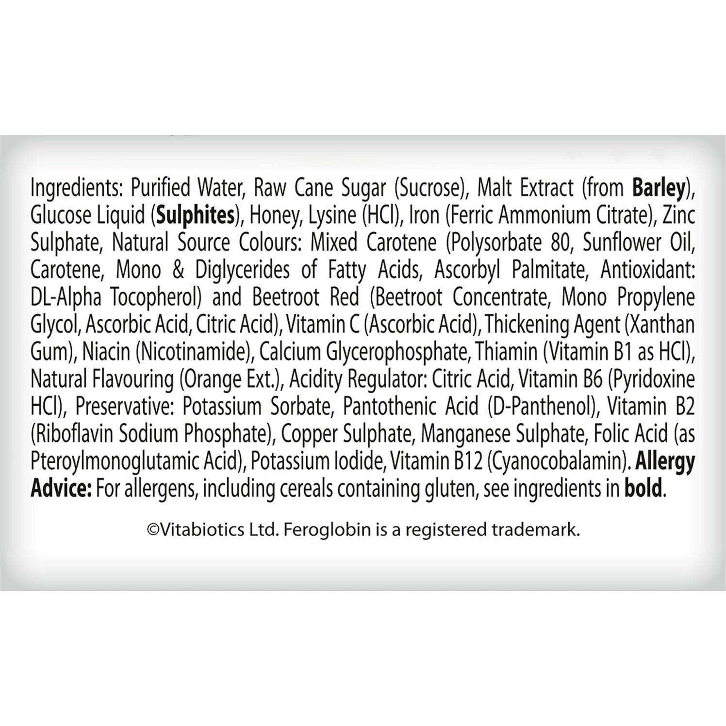 Vitabiotics Feroglobin Líquido Orgánico 500ml Hierro B12