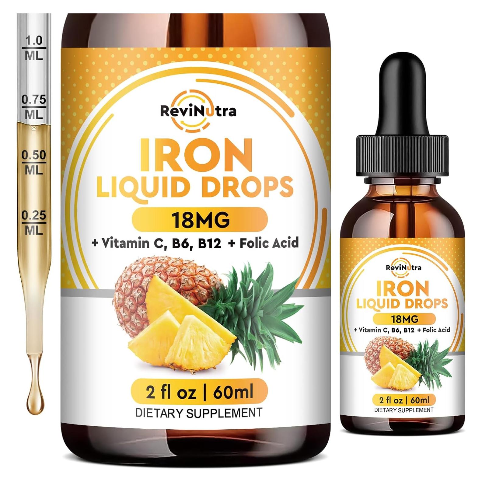 Suplemento de Hierro Líquido ReviNutra 59.15 ml Sabor Piña