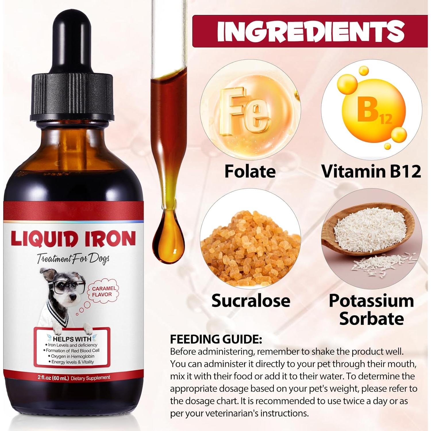 Suplemento de Hierro Líquido para Perros FSLHCY 59 ml