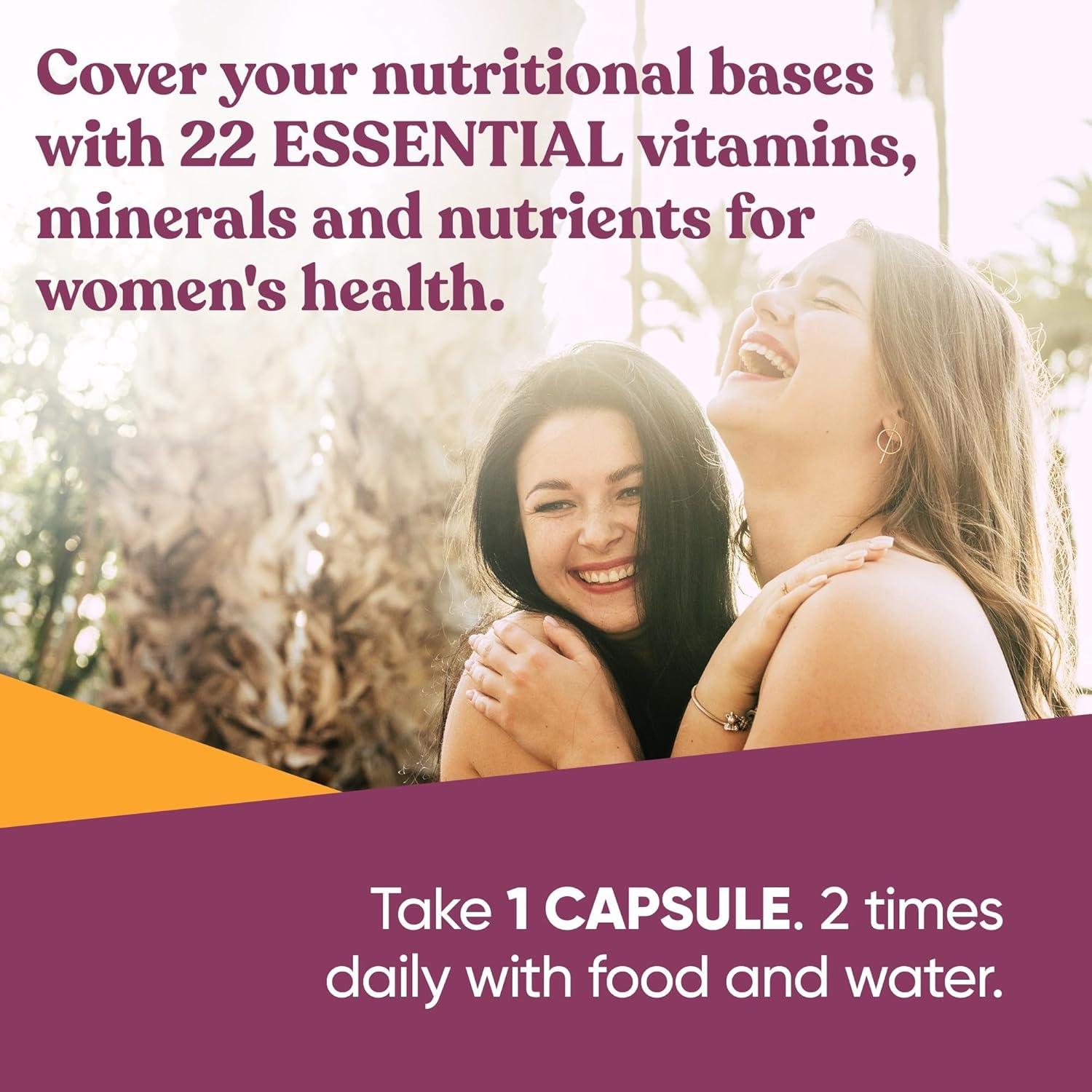 Multivitamina para Mujeres Eu Natural - 22 Vitaminas y Minerales - 60 Cápsulas Vegetarianas