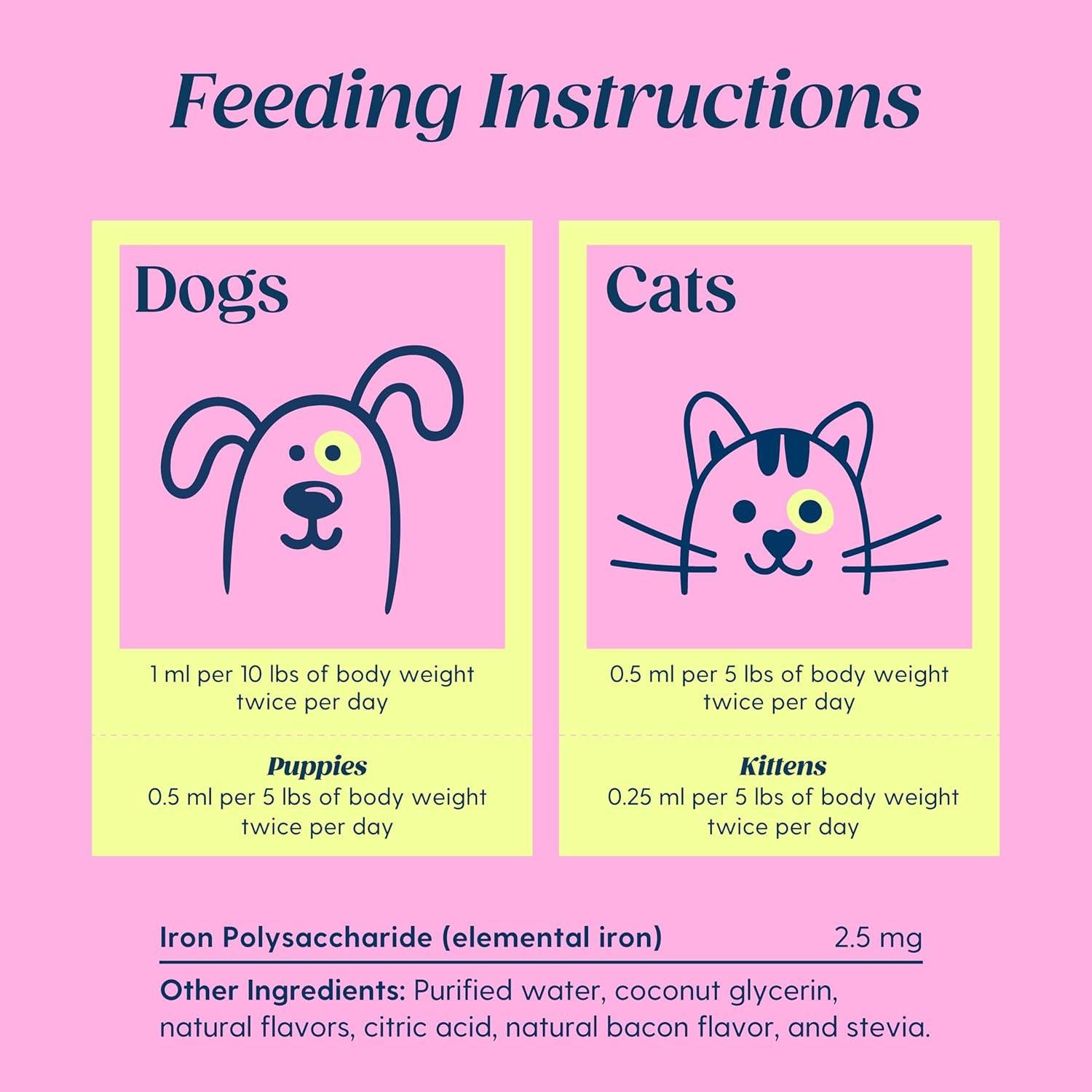 Suplemento de Hierro Líquido Taily para Perros y Gatos - 113g