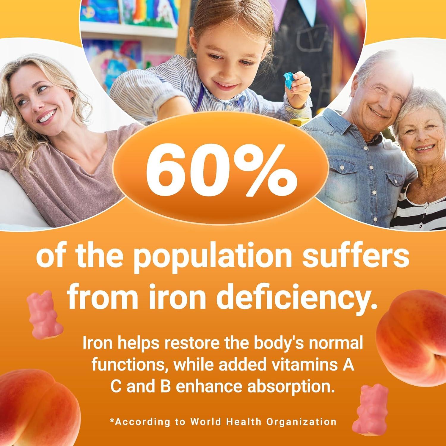 Gominolas de Hierro Veganas Cowcom 90 Unidades Sabor Durazno