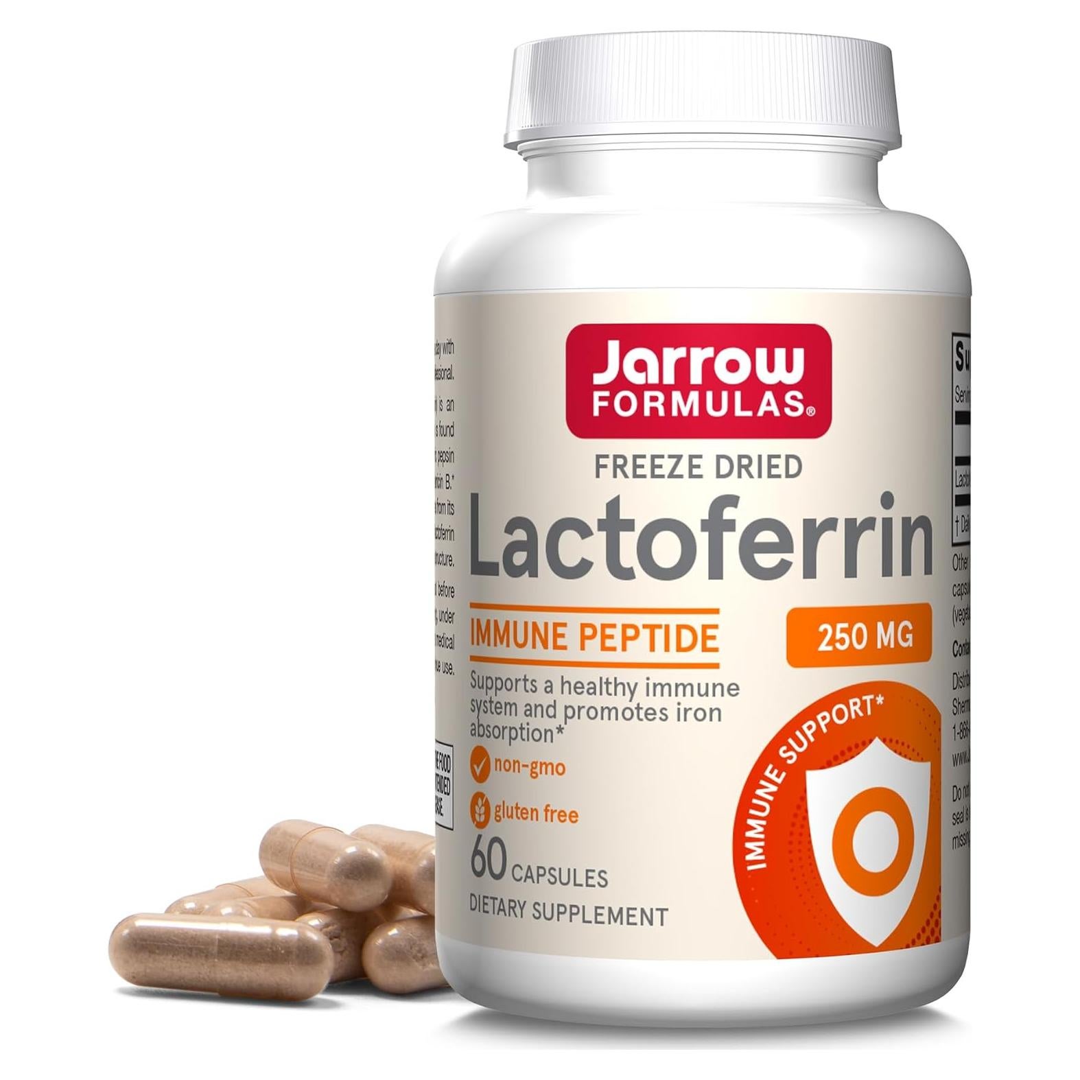 Lactoferrina Liofilizada Jarrow Formulas 250 mg - 60 Cápsulas