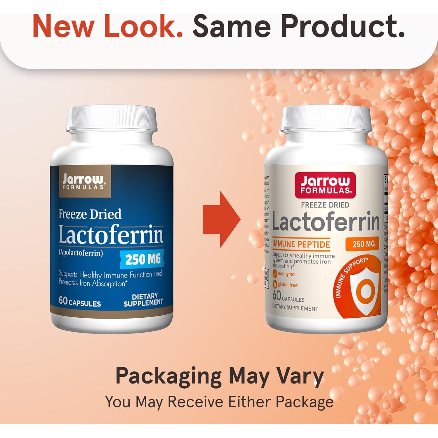 Lactoferrina Liofilizada Jarrow Formulas 250 mg - 60 Cápsulas