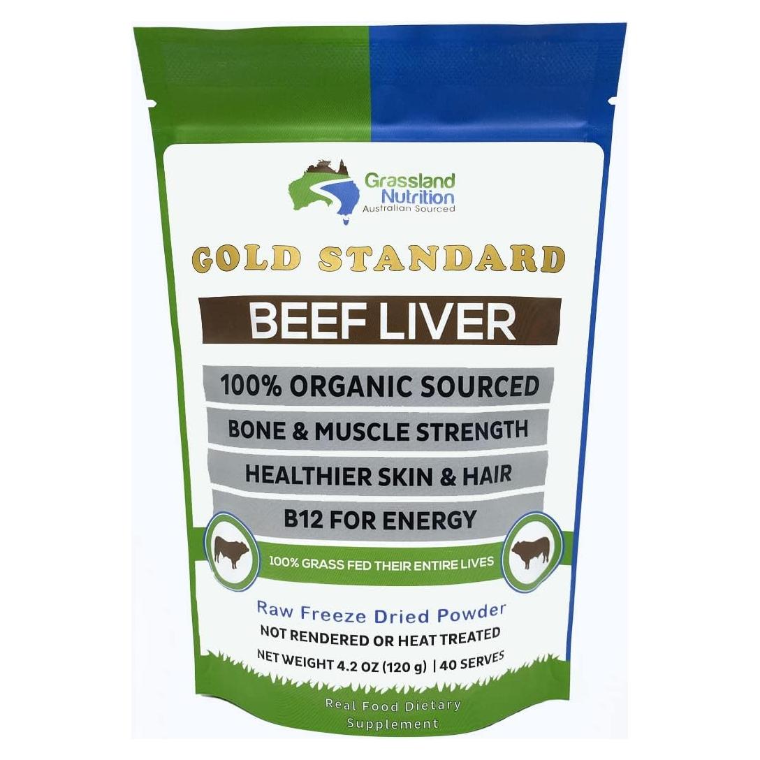 Hígado de Res Liofilizado Grassland Nutrition 120g - Orgánico