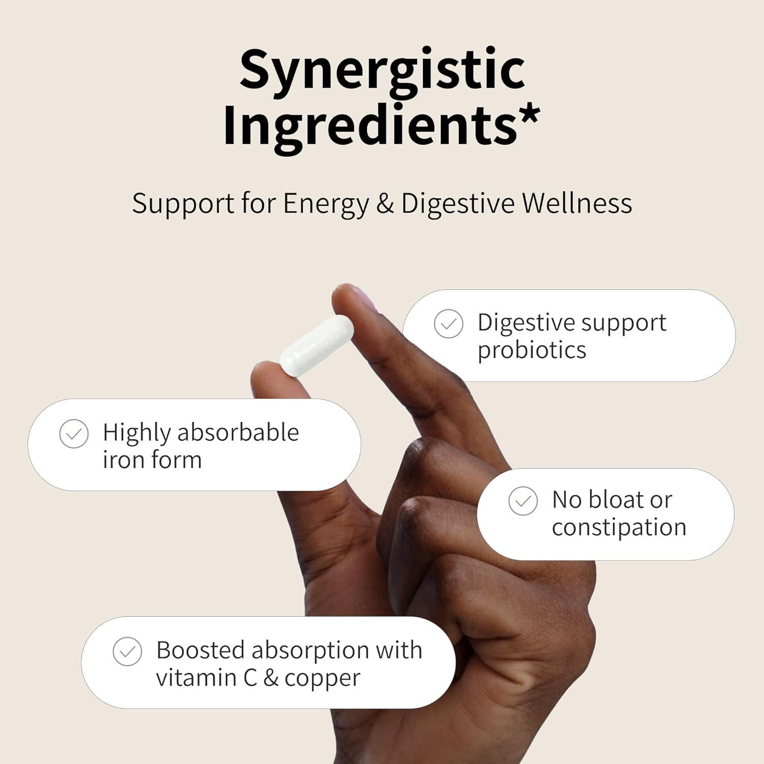 Suplemento ProbIron Nourished - 120 Cápsulas Veganas con Hierro