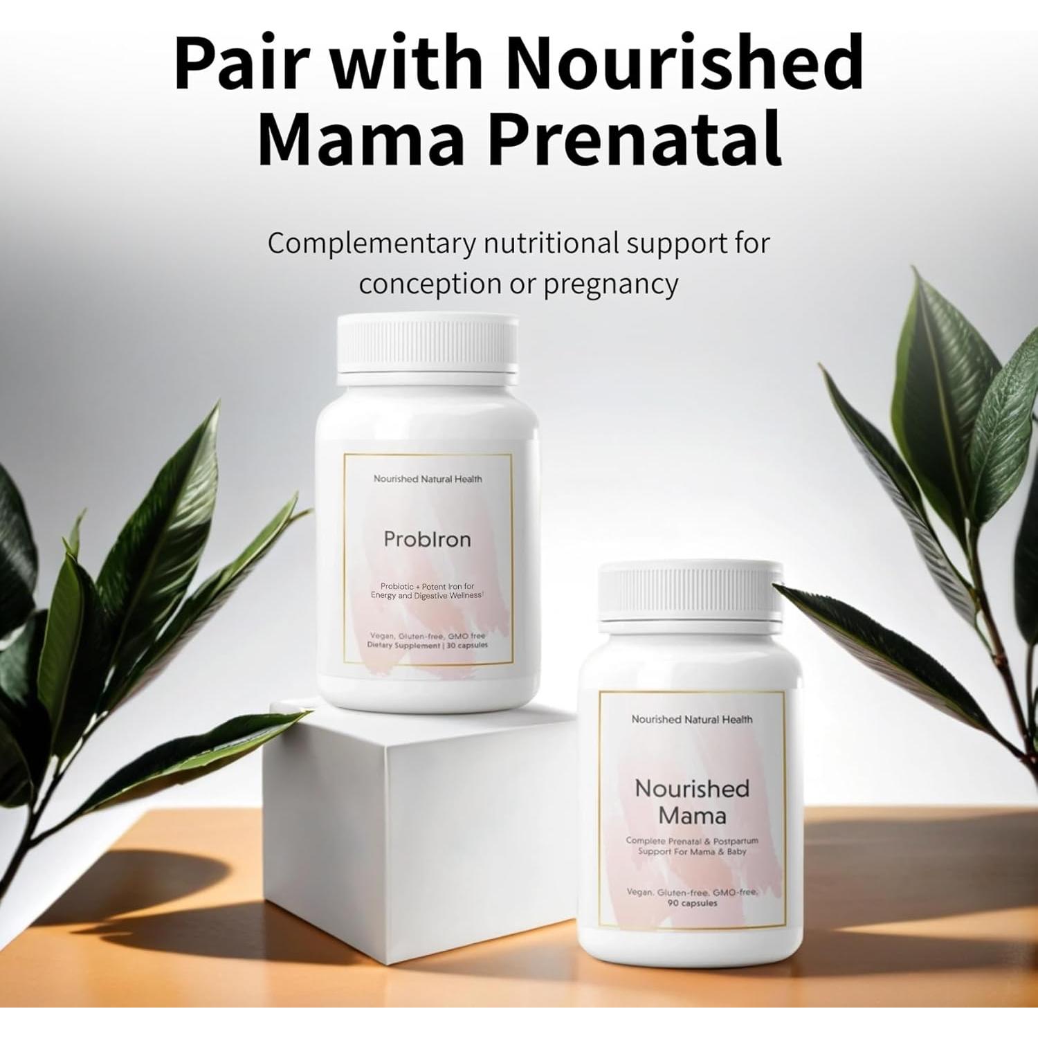 Suplemento ProbIron Nourished - 120 Cápsulas Veganas con Hierro