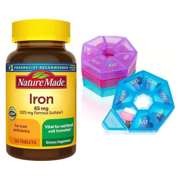 Suplemento de Hierro Nature Made 65 mg - 365 Tabletas